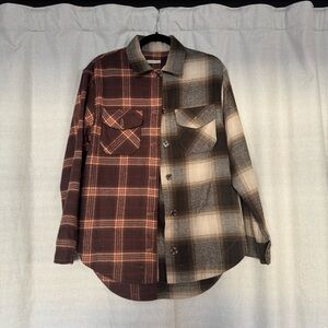 Whimsy + Row Plaid Flannel Shirt Jacket